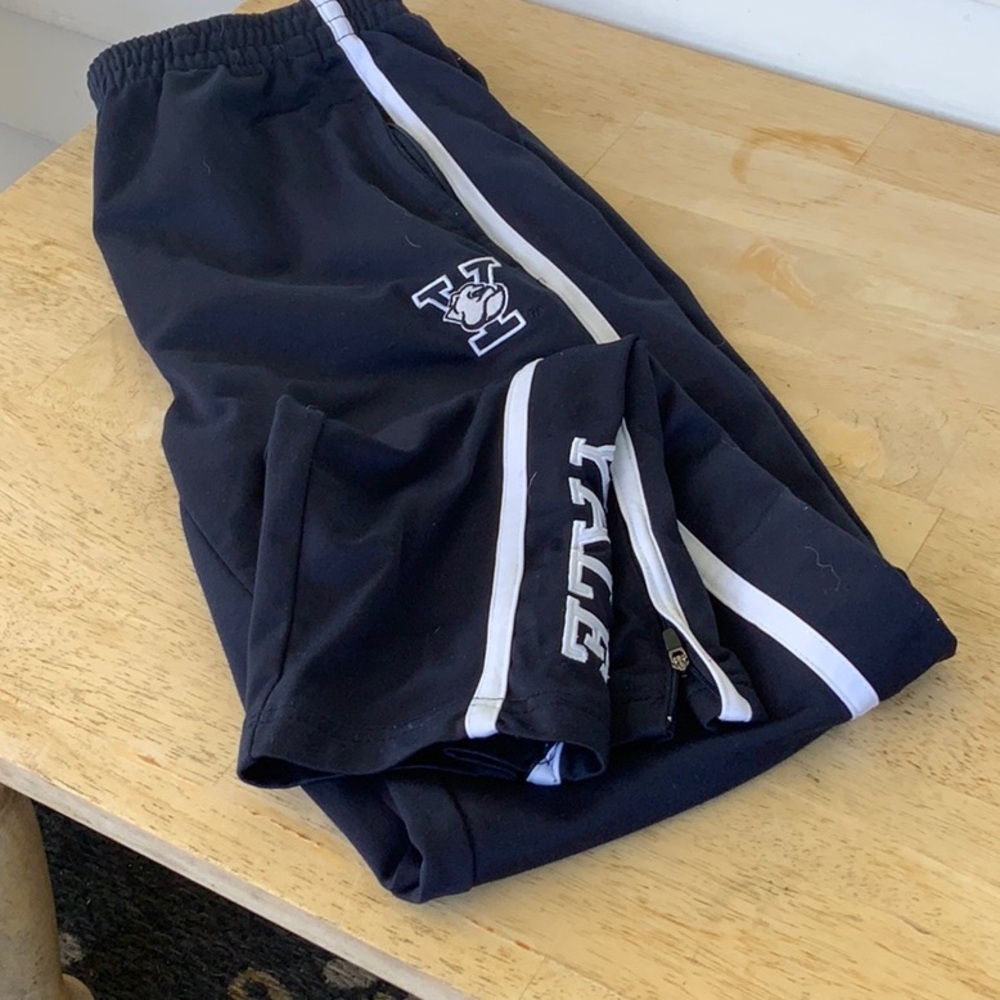 Navy Blue, sweatpants from Yale.